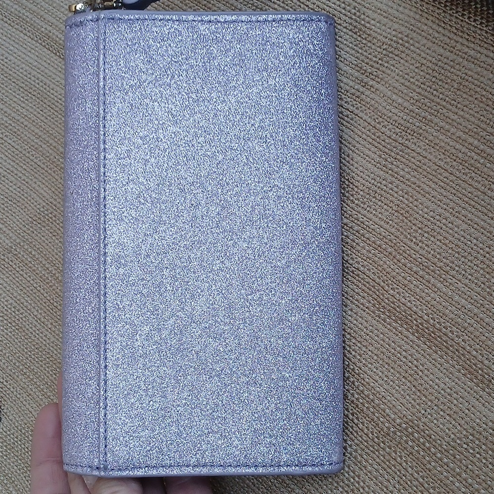 Kate Spade Glitter Sparkling Purple Wallet Wristlet - Picture 6 of 15